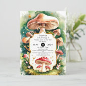 Boho Forest Mushroom Verjaardag Kaart (Staand voorkant)