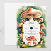 Boho Forest Mushroom Verjaardag Kaart (Voorkant / Achterkant)