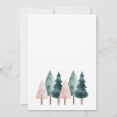 Boho Forest Trees Baby shower Invitation Kaart (Achterkant)