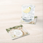 Boho Forest Watercolor Fairy First birthday Kartonnen Onderzetters (Insitu)