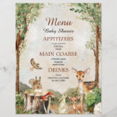 Boho Forest Woodland Animals Rustiek Baby shower Flyer (Voorkant)