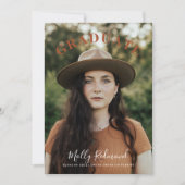 Boho Foto Afstuderen Aankondiging (Voorkant)