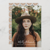 Boho Foto Afstuderen Aankondiging (Voorkant / Achterkant)