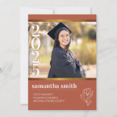 Boho Foto Afstuderen Kaart (Achterkant)