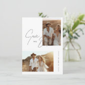 Boho Foto Bewaar de datum Kaart (Staand voorkant)