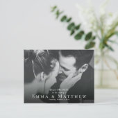 Boho Foto bewaart de datum met Marokkaanse blauwe  Briefkaart (Staand voorkant)