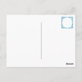 Boho Foto bewaart de datum met Marokkaanse blauwe  Briefkaart (Achterkant)