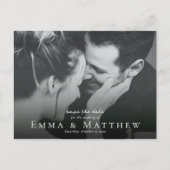 Boho Foto bewaart de datum met Marokkaanse blauwe  Briefkaart (Voorkant)