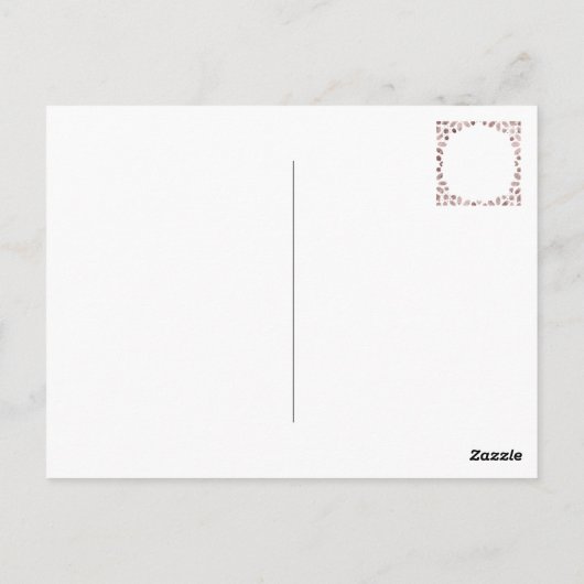 Boho Foto bewaart de Datum met Marokkaanse bruine  Briefkaart (Achterkant)