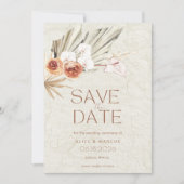 Boho Foto Bruiloft in de herfst Save The Date (Voorkant)