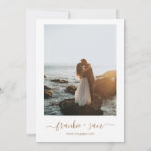 Boho foto bruiloft receptie kaart (Achterkant)