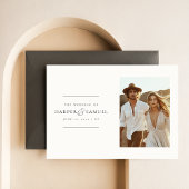 Boho foto bruiloft uitnodiging | Modern elegant