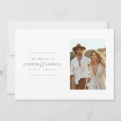 Boho foto bruiloft uitnodiging | Modern elegant (Voorkant)