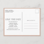Boho Foto Collage Rustic Wedding Save the Date Aankondigingskaart (Achterkant)