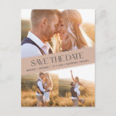 Boho Foto Collage Rustic Wedding Save the Date Aankondigingskaart (Voorkant)
