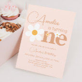 Boho Foto Daisy 1e verjaardag Kaart