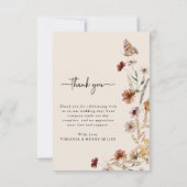 Boho Foto Dank je wel Bedankkaart (Achterkant)