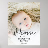 Boho foto doop welkomstbord poster (Voorkant)