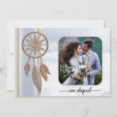 Boho Foto Dreamcatcher Happily Ever After Feest Kaart (Voorkant)