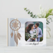 Boho Foto Dreamcatcher Happily Ever After Feest Kaart (Staand voorkant)