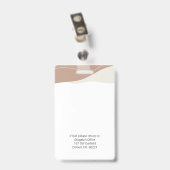 Boho foto ID-badge Badge (Achterkant met clip)