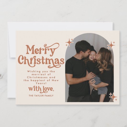 Boho Foto Kerst Kaart (Voorkant)