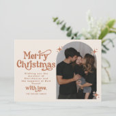 Boho Foto Kerst Kaart (Staand voorkant)