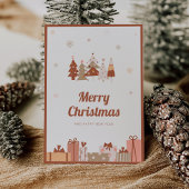 Boho Foto Kerstmis Kaart en Gelukkig Nieuwjaar