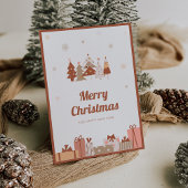 Boho Foto Kerstmis Kaart en Gelukkig Nieuwjaar