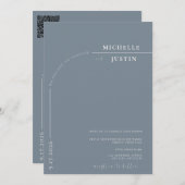 Boho Foto | Minimalistische kalligrafie script bru Kaart (Voorkant / Achterkant)