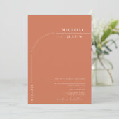 Boho Foto | Minimalistische kalligrafie script bru Kaart (Staand voorkant)