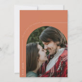 Boho Foto | Minimalistische kalligrafie script bru Kaart (Achterkant)