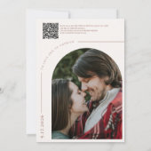 Boho Foto | Minimalistische kalligrafie script bru Kaart (Achterkant)