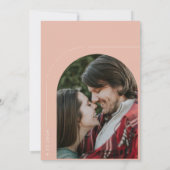 Boho Foto | Minimalistische kalligrafie script bru Kaart (Achterkant)