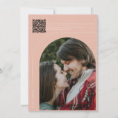 Boho Foto | Minimalistische kalligrafie script bru Kaart (Achterkant)