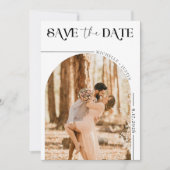 Boho Foto | Modern Save the Date  Kaart (Voorkant)