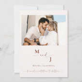 Boho Foto | Modern Save the Date Kaart (Achterkant)