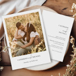 Boho foto Moderne minimalistische bruiloft Kaart<br><div class="desc">Een elegante Boho-foto Moderne minimalistische trouwuitnodiging</div>
