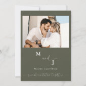 Boho-foto | Moderne Save the Date  Kaart (Achterkant)