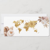 Boho Foto Opslaan van de datum Boarding Pass QR Co Kaart (Achterkant)