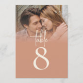 Boho foto Overlay Terracotta Cream Tafelnummer (Voorkant)