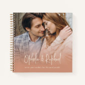 Boho-foto-overlay terracotta gastenboek notitieboek (Voorkant)