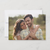 Boho foto Platte Save The Date Kaart (Achterkant)