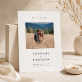 Boho Foto Save the Date | Moderne Minimalistische 