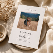 Boho Foto Save the Date | Moderne Minimalistische 