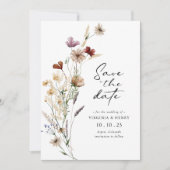 Boho Foto Save The Date Plattegrond Kaart (Voorkant)