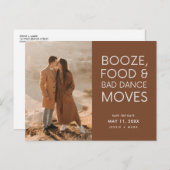 Boho foto Terracotta bruiloft Bewaar de datum Aankondigingskaart (Voorkant / Achterkant)