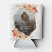 Boho Foto | Terracotta Bruiloft Save The Date Blikjeskoeler (Voorkant)