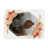 Boho Foto | Terracotta Bruiloft Save The Date Magneet (Horizontaal)