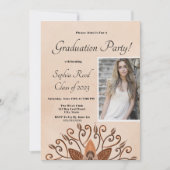 Boho Foto Terracotta Mandala Afstuderen Kaart (Voorkant)